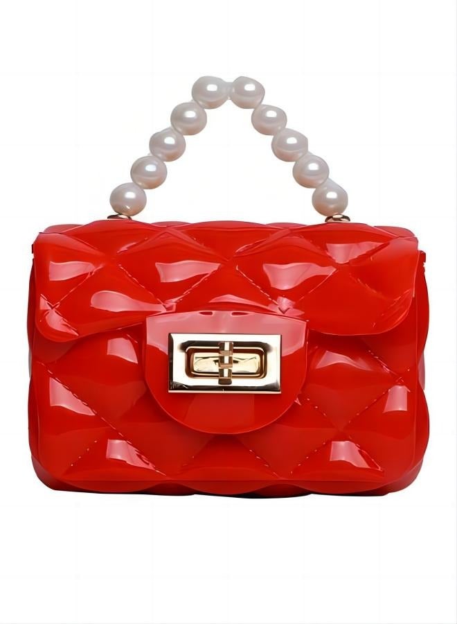 Girl's Pearl Handbag Mini Cute Chain Shoulder Bag (12CM * 8CM * 5CM) - Image 1