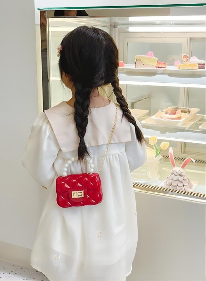 Girl's Pearl Handbag Mini Cute Chain Shoulder Bag (12CM * 8CM * 5CM) - Image 2