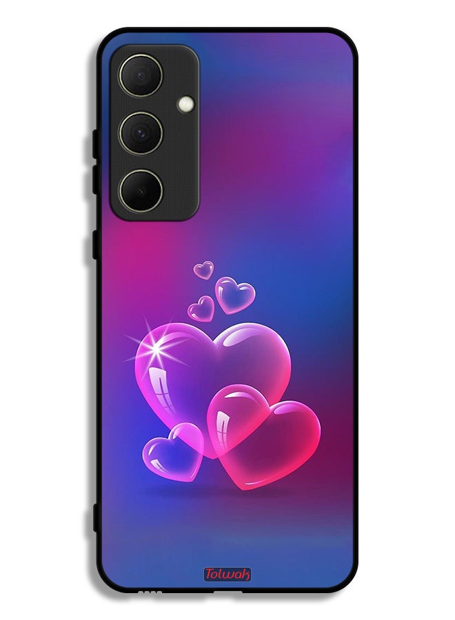 Tolwak Samsung Galaxy A35 5G Protective Case Cover Water Hearts - Image 1