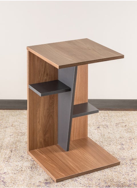 طاولة جانبية مع رفوف متعددة الألوان MDF 40Lx40Wx55H.
