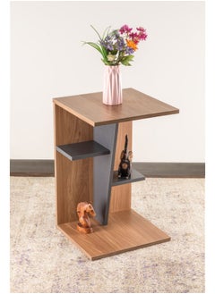 Smart Furniture Industrial Edge Side Table with Metal Accents and Bold Appeal 