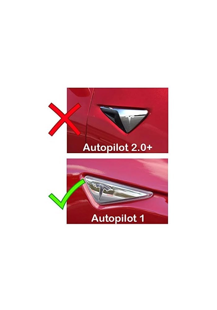 Custom Cut Graphics Logo Decal Wrap for Tesla Model S, Nosecone, 14-pc Set (Gloss Red) - Image 3