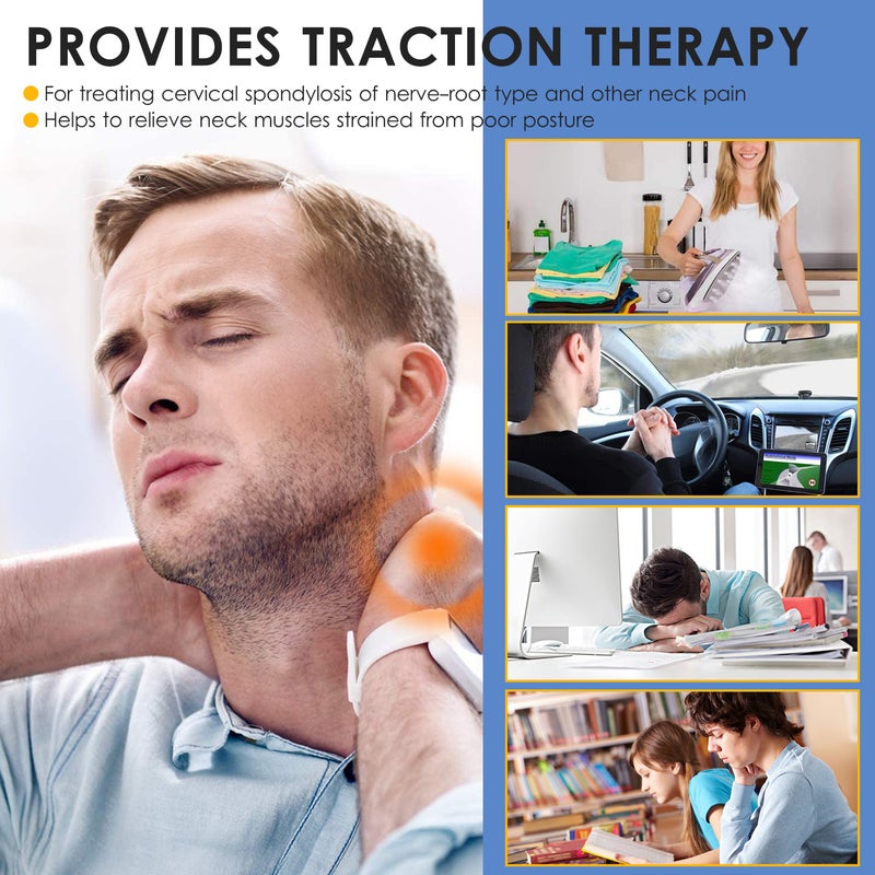 LEAMAI Medical Cervical Collar Neck Traction Device Inflatable Pinched Nerve Neck Stretcher for Neck Pain Relief and Support at Home Office On the Go - Image 4