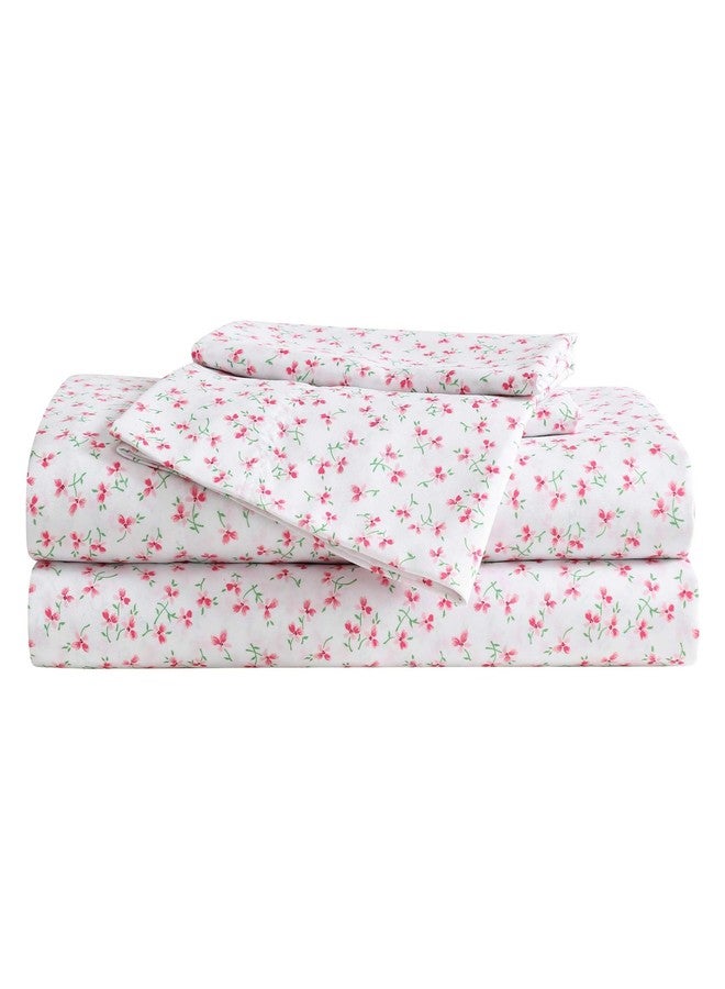 Betsey Johnson - Full Bed Sheets, Super Soft & Lightweight Bedding with Matching Pillowcases, Fade & Wrinkle Resistant (Ballet Floral Pink, Full) - Image 1