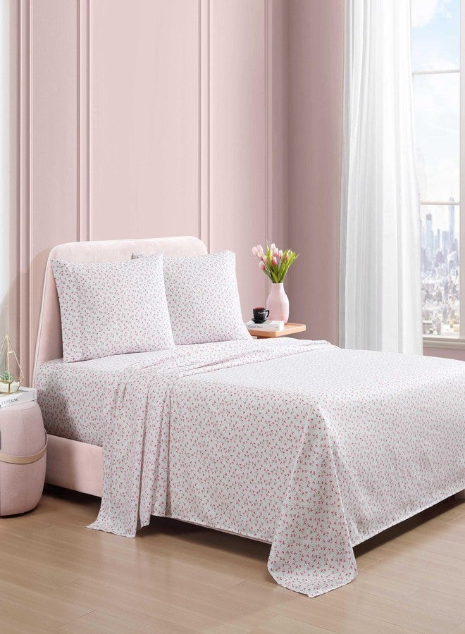Betsey Johnson - Full Bed Sheets, Super Soft & Lightweight Bedding with Matching Pillowcases, Fade & Wrinkle Resistant (Ballet Floral Pink, Full) - Image 2