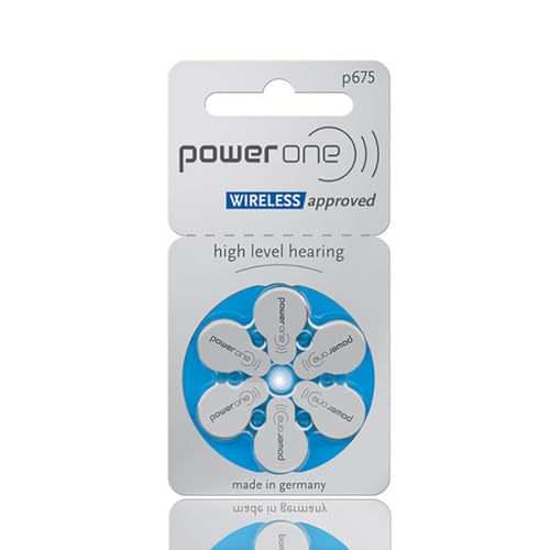 FCS Mercury-Free Zinc Air Power One Size 675 Wireless Approved Hearing Aid Battery (P675, 1 Strip 6 Pc Batteries) - Image 3