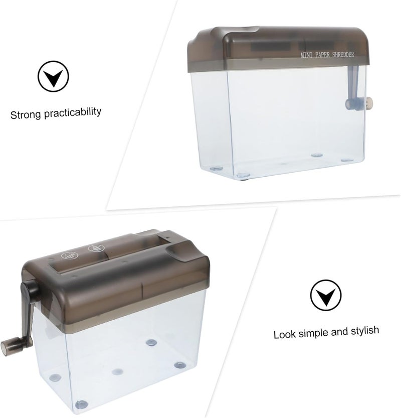 Mini Manual Paper Shredder A6 Size Hand Crank Document Shredder Portable Desktop Office Home Use - Image 3