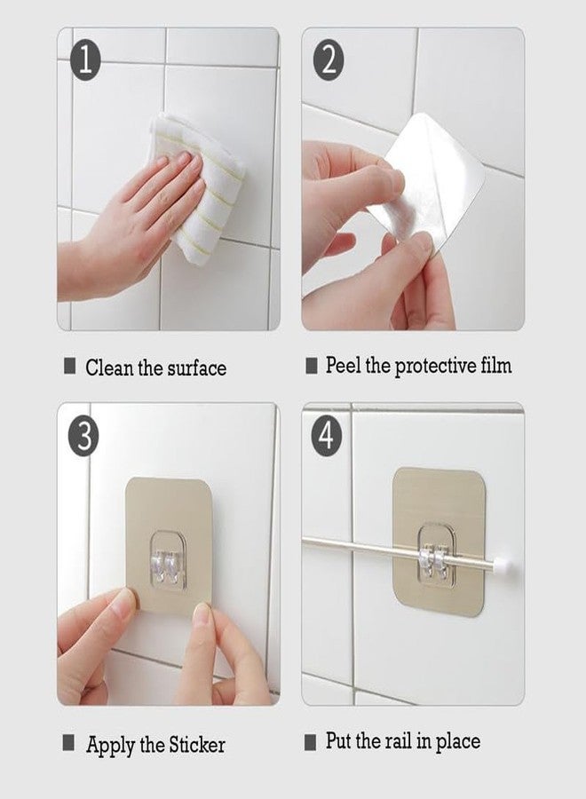 Anshri Plastic Wall Hanger Hooks for Hanging Clothes Home Kitchen Office Bathroom Bedroom Door Organizers Accessories Items (6-Hook-Hanger-Transparent) 1pcs - Image 5