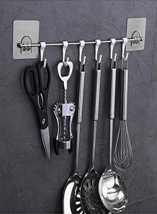 Anshri Plastic Wall Hanger Hooks for Hanging Clothes Home Kitchen Office Bathroom Bedroom Door Organizers Accessories Items (6-Hook-Hanger-Transparent) 1pcs - Image 1