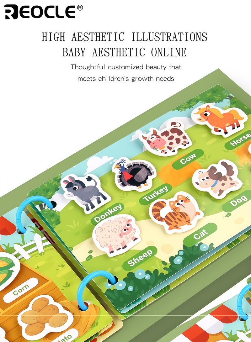 REOCLE Kid's Educational Flash Cards with Sensory Activity Design and Cognitive Skill Development Preschool Learning Toy for Children Early Education - Image 2