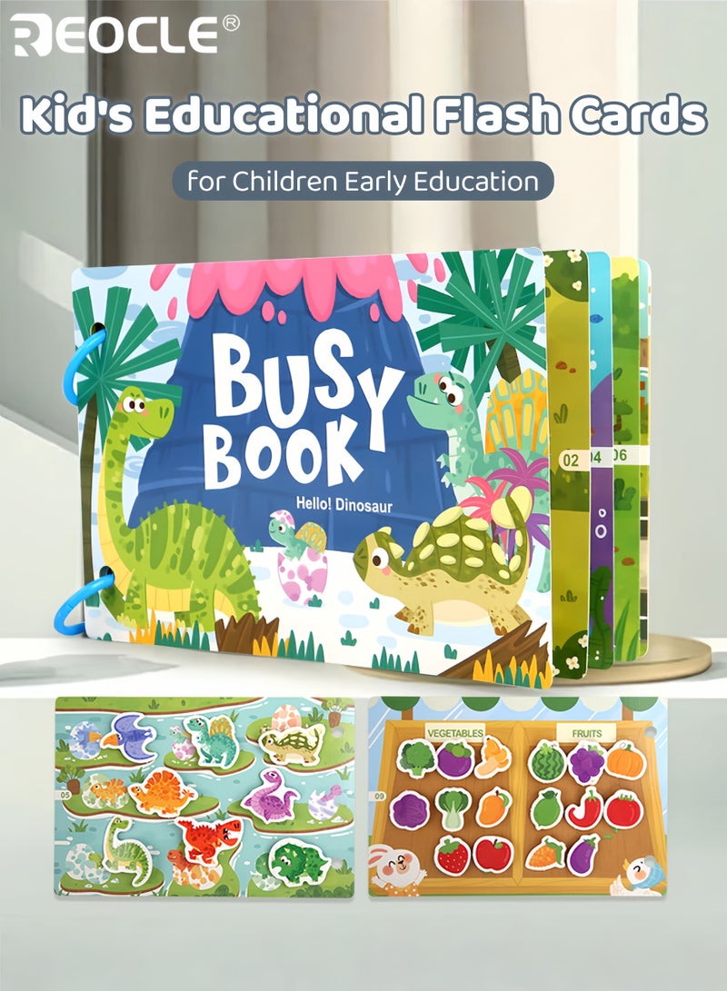 REOCLE Kid's Educational Flash Cards with Sensory Activity Design and Cognitive Skill Development Preschool Learning Toy for Children Early Education - Image 1