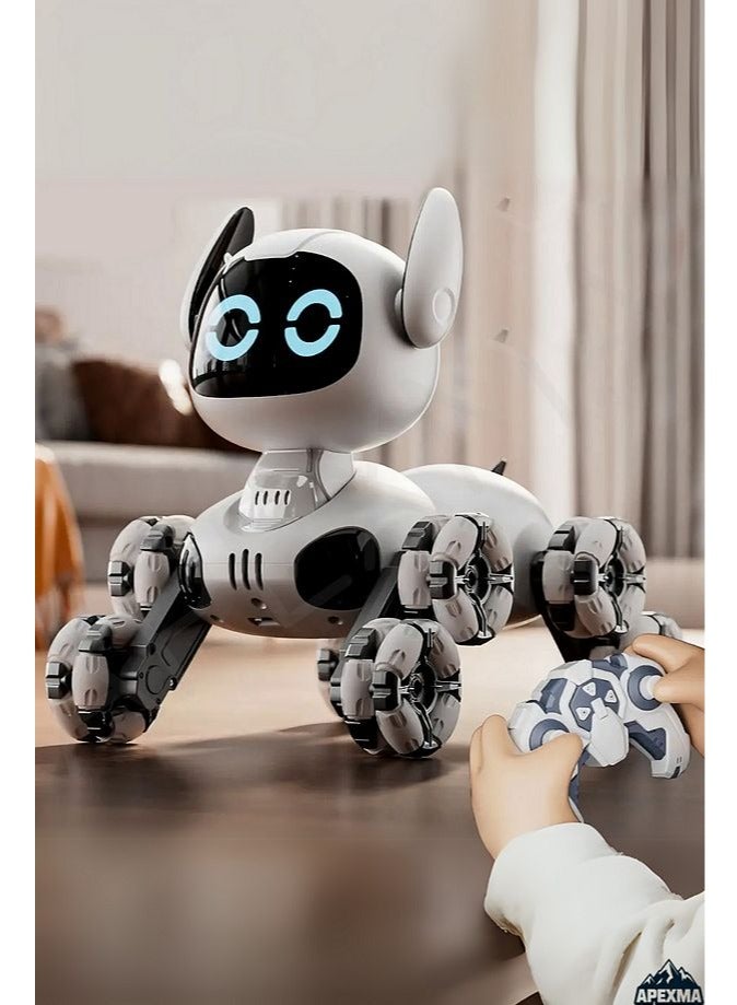 JJRC Remote Control Robot Dog 8 Wheels 2.4GHz, Smart Stunt Performance Designer Dog with Music and Light Effects, 360 Degree Rotating Robot Toy, Suitable Gift for Boys and Girls  - Image 1