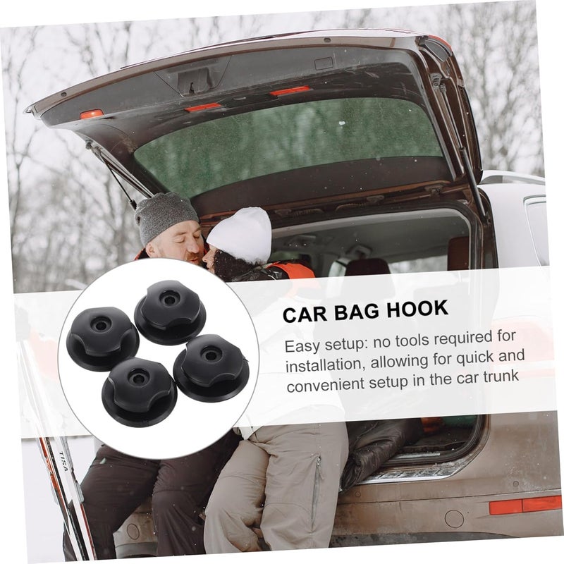 Hemobllo 4 Set Car Trunk Net Hooks Heavy Duty Mounting Points Kit with Tie Down Hanging Rings Fit Cargo Net Replacement for Secure Luggage Organization - Image 5