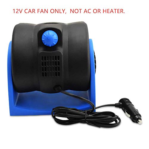 HITOPTY Car Fans, Electric Air Fan for 12V Vehicle, Sedans, Auto, RV Driver Passenger - Image 2