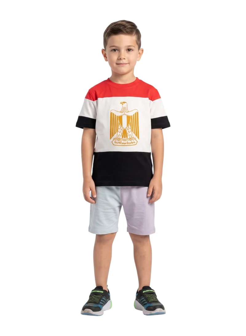 Kids Egypt Flag Eagle Graphic T-Shirt