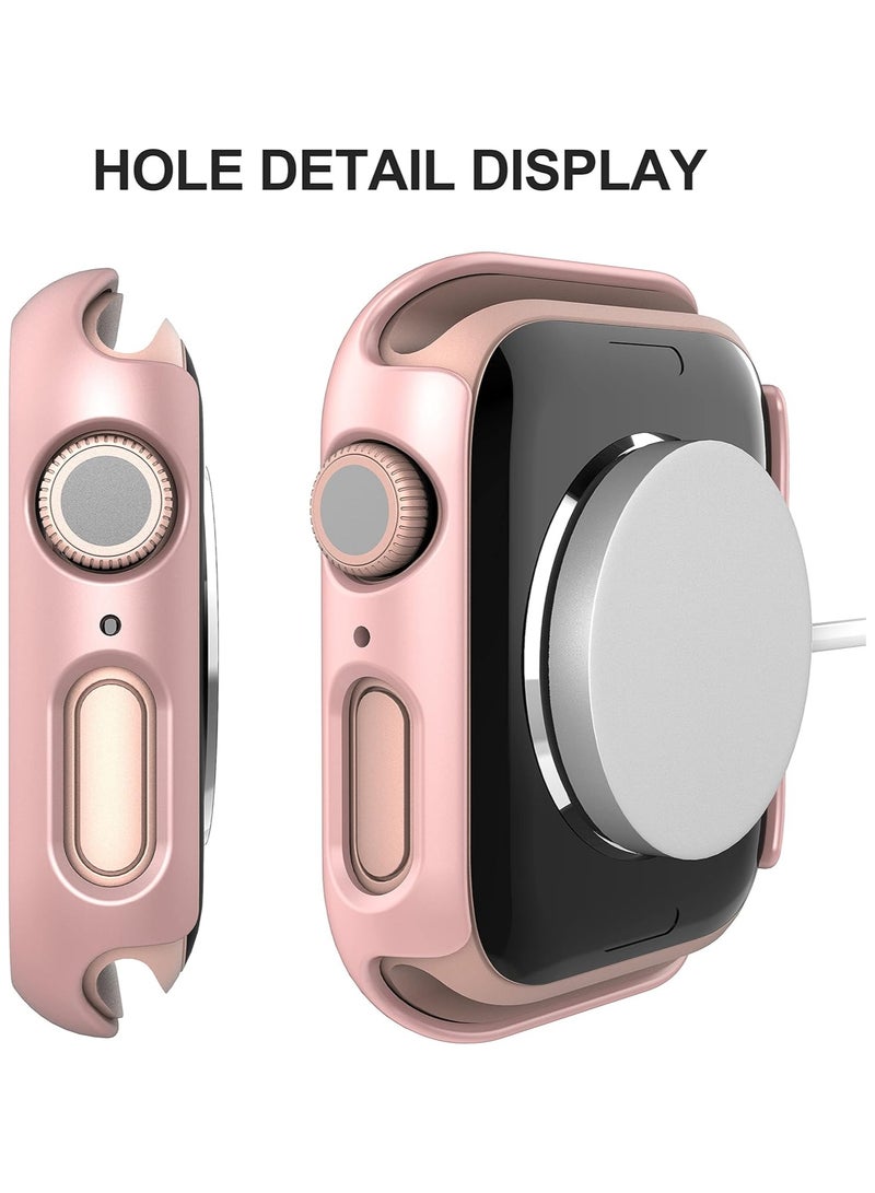 FARROBIZZ 2-Pack for Apple Watch Series 9/8/7/6/5/4/Series SE/SE 2  in mm All-around Screen Protector Case, Tempered Glass Screen Protector Case Ultra-thin for iWatch in mm Protection Cover - Clear - Image 2