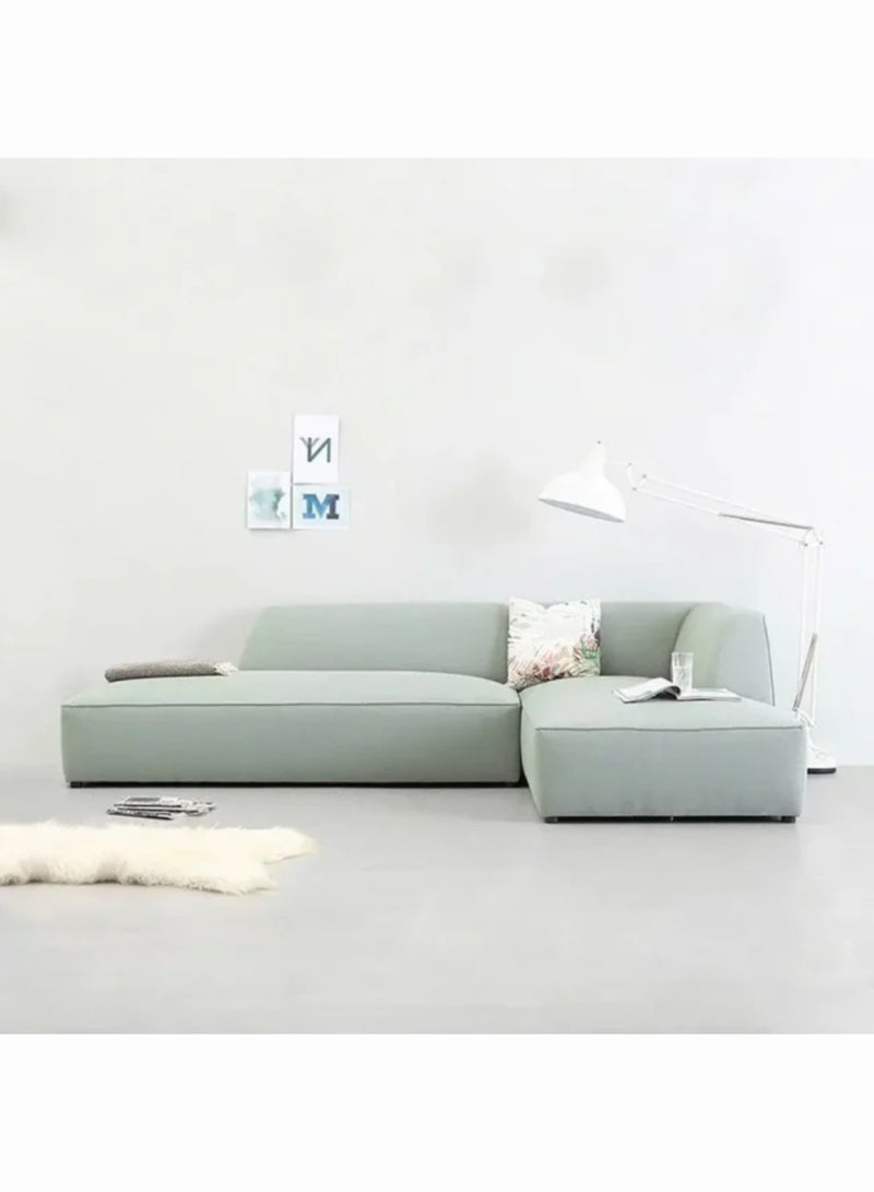 Karnak Arwa L-Shape Sectional Velvet Sofa - mint green - Image 1