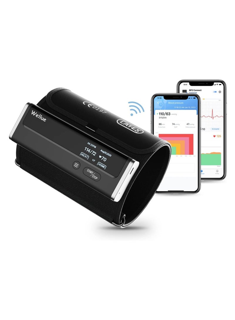 Wellue جهاز قياس ضغط الدم وتخطيط القلب الرقمي BP2 Connect مع تحليل الذكاء الاصطناعي وتقنية الواي فاي والبلوتوث - Image 1
