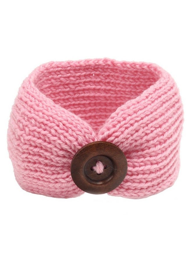 Qandsweet QandSweet Baby Turban Head Wrap Headbands Girl Knitting Button Hairbands - Image 4