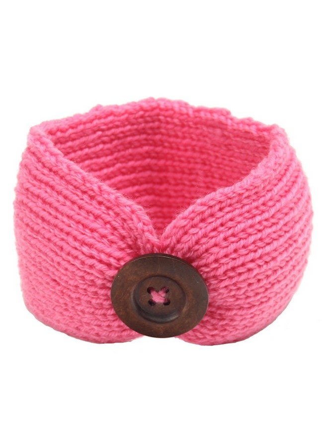 Qandsweet QandSweet Baby Turban Head Wrap Headbands Girl Knitting Button Hairbands - Image 5