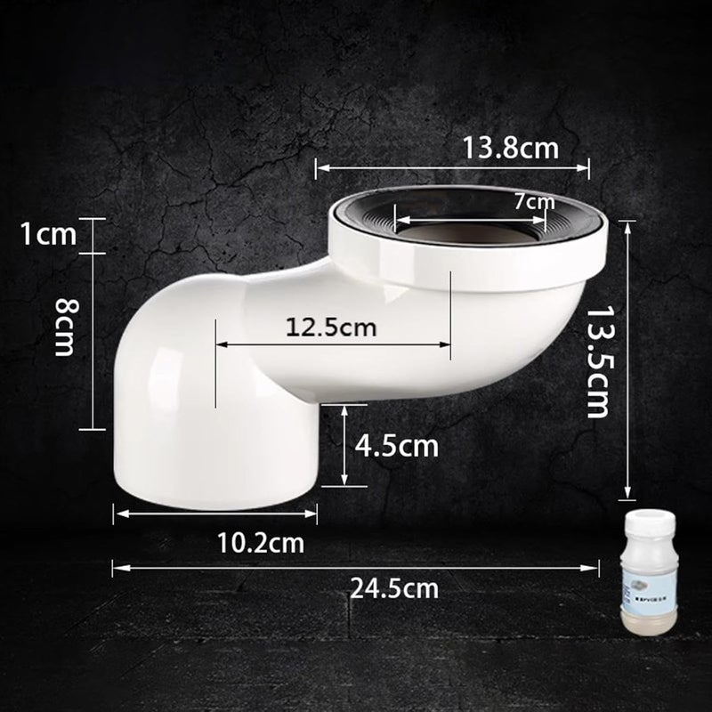 12.5Cm toilet shift adjustment piece 110 with rubber ring shifter 12.5cm - Image 2