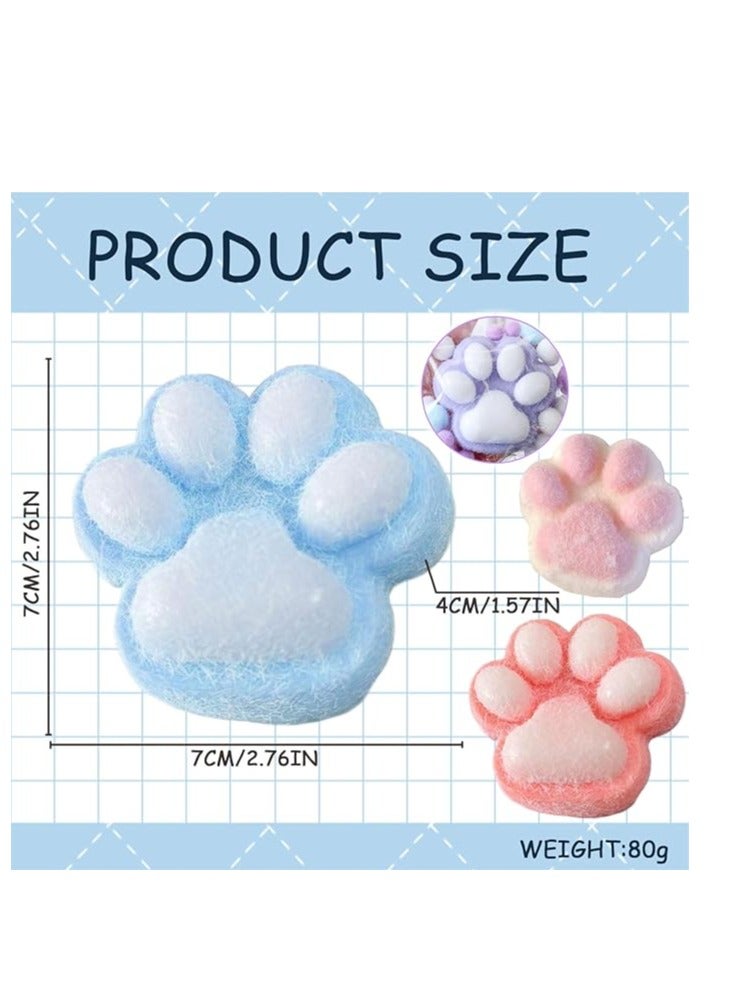 2 Pcs Taba Squeeze Cat Paw Squeeze Toys, Kawaii Cat Paw Squishy Kit, Cute fufu Squishy Stress Relief Squishies Sensory Toys, Soft Quiet Squishy Fidget Toys for Adults, Kids, Children, Party Favor Gift - Image 2