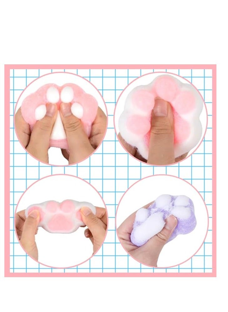 2 Pcs Taba Squeeze Cat Paw Squeeze Toys, Kawaii Cat Paw Squishy Kit, Cute fufu Squishy Stress Relief Squishies Sensory Toys, Soft Quiet Squishy Fidget Toys for Adults, Kids, Children, Party Favor Gift - Image 5