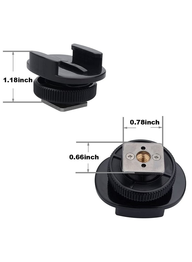 Mount Light Adapter Cold Shoe Mount Adapter compatible with SLR Camera Gopro Camera Suptig Light And Other Action Cameras/with 1/4 Threaded Hole/Black  - Image 3