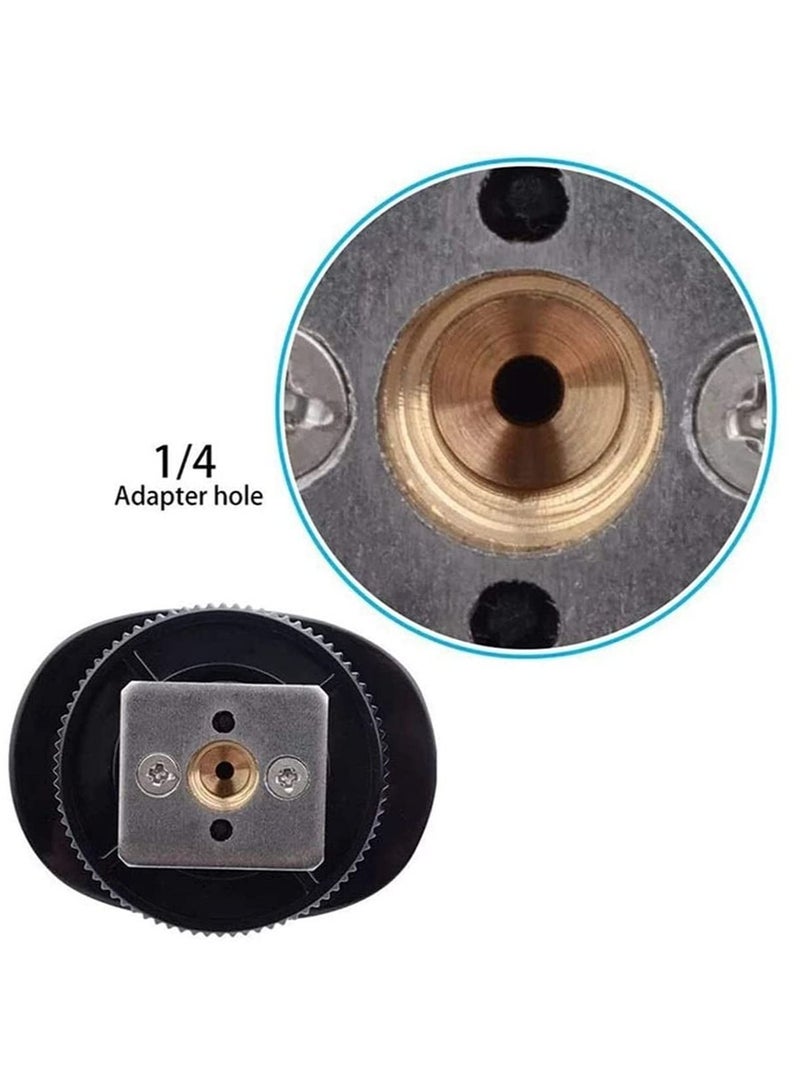 Mount Light Adapter Cold Shoe Mount Adapter compatible with SLR Camera Gopro Camera Suptig Light And Other Action Cameras/with 1/4 Threaded Hole/Black  - Image 5