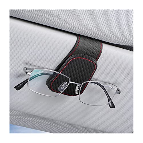AICEL Sunglasses Holders for Car Sun Visor, Leather Eyeglasses Hanger Mounter, Magnetic Glasses Holder and Ticket Card Clip, Auto Interior Accessories Universal for SUV Pickup Truck - Image 1