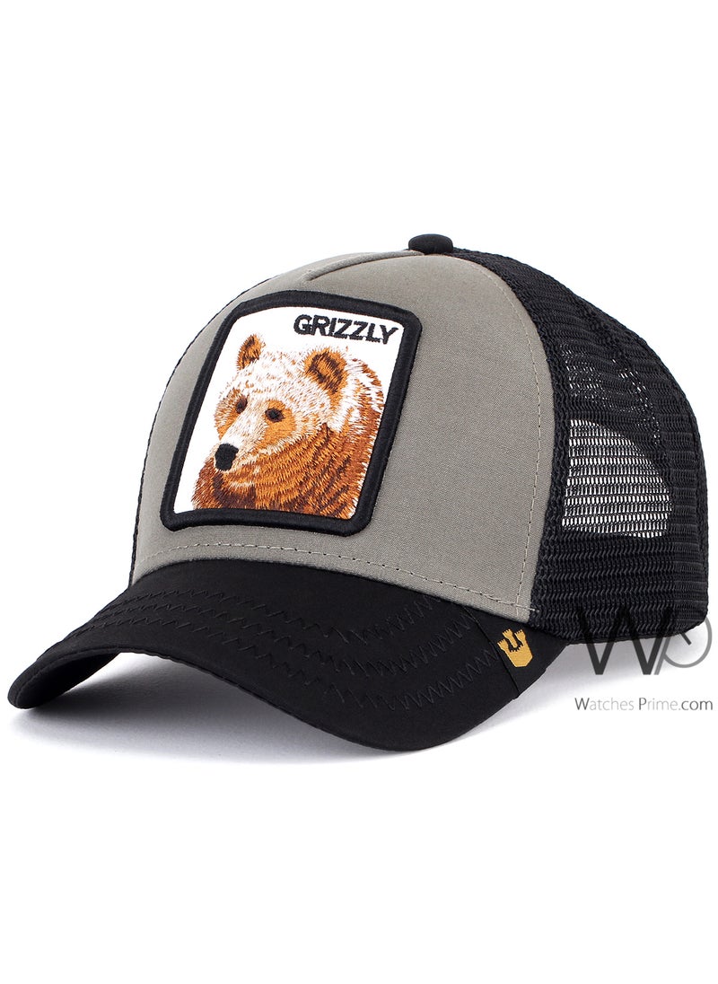 Goorin Bros Goorin Bros Grizzly Trucker Mesh Cap Gray-Black Color Cotton Hat For Men  - Image 1