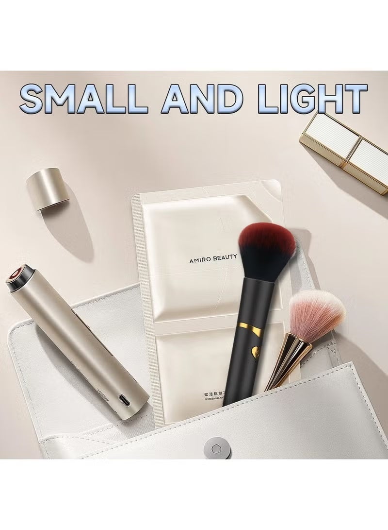 SHOPUP4U Electric Makeup Brush, 10 Gears Vibration Massage Brush, Works with, Concealer or Blush, Rechargeable Adjustable Loose Powder Brush Black - Image 5