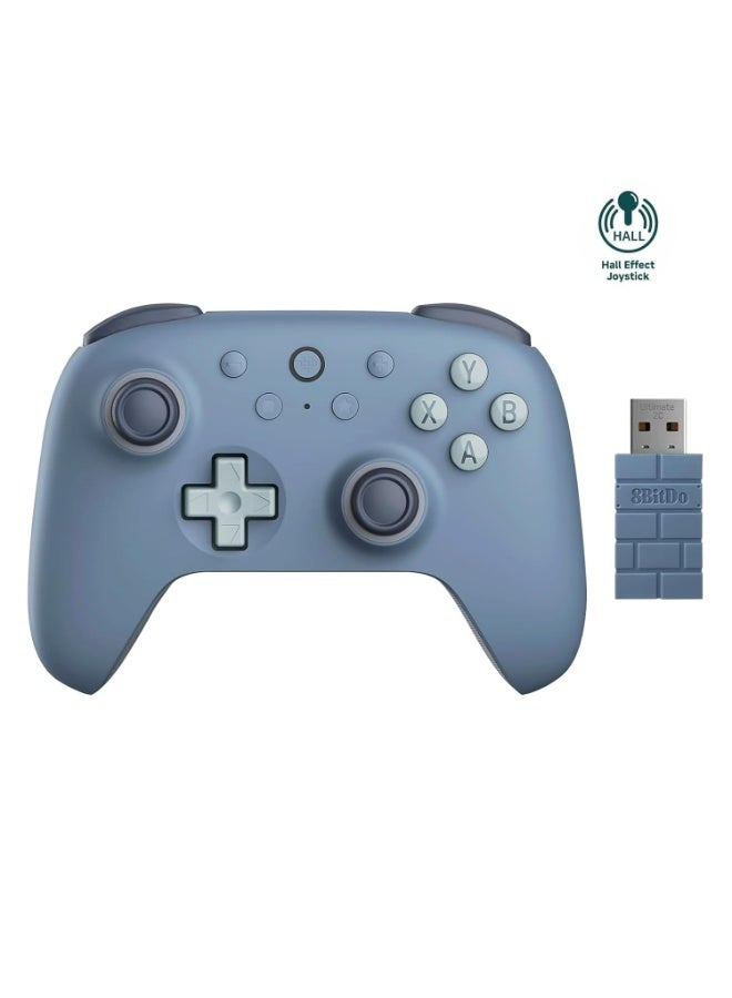 8Bitdo Ultimate 2C Wireless Controller for Windows PC and Android, with 1000Hz Polling Rate, Hall Effect Joysticks and Hall Triggers, and Remappable L4/R4 Bumpers (Dark Blue) - Image 1