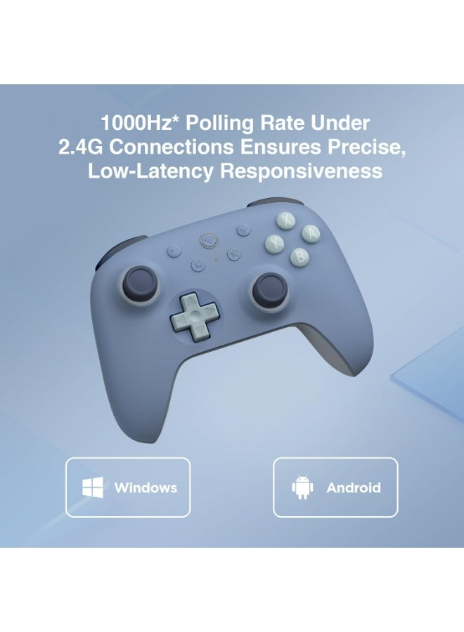 8Bitdo Ultimate 2C Wireless Controller for Windows PC and Android, with 1000Hz Polling Rate, Hall Effect Joysticks and Hall Triggers, and Remappable L4/R4 Bumpers (Dark Blue) - Image 4