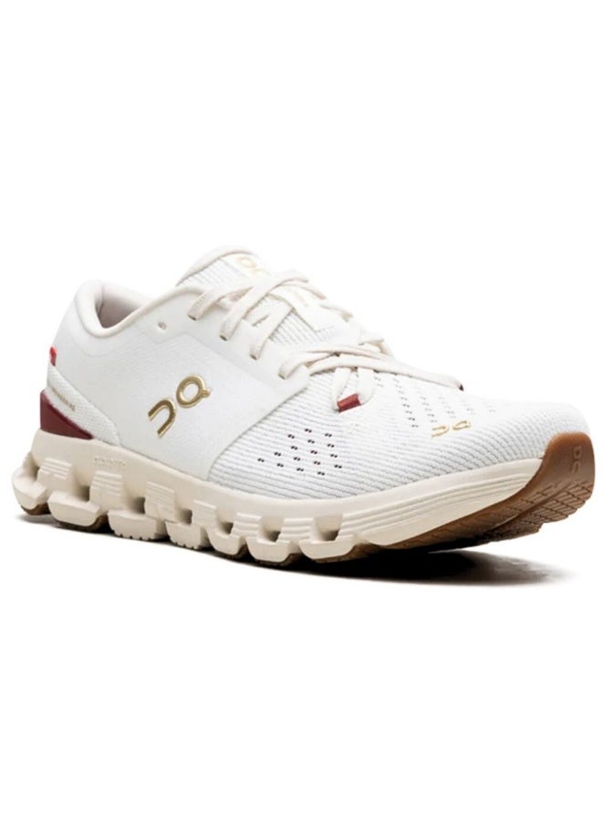 On Cloud X 4 Limited Edition Running Shoes – Pearl Ivory Snake Print - Image 2