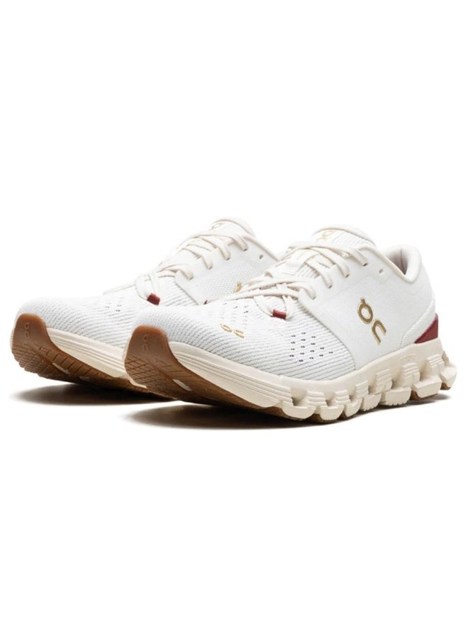 On Cloud X 4 Limited Edition Running Shoes – Pearl Ivory Snake Print - Image 3