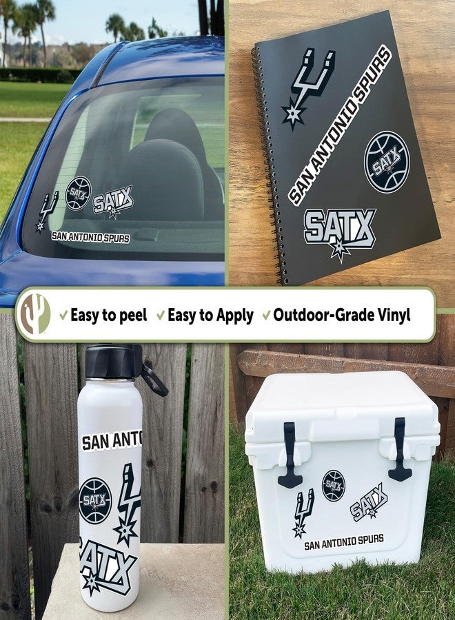 Desert Cactus San Antonio Spurs NBA Officially Licensed Sticker Vinyl Decal Laptop Water Bottle Car Scrapbook (Type 2) - Image 2