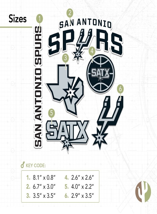 Desert Cactus San Antonio Spurs NBA Officially Licensed Sticker Vinyl Decal Laptop Water Bottle Car Scrapbook (Type 2) - Image 3
