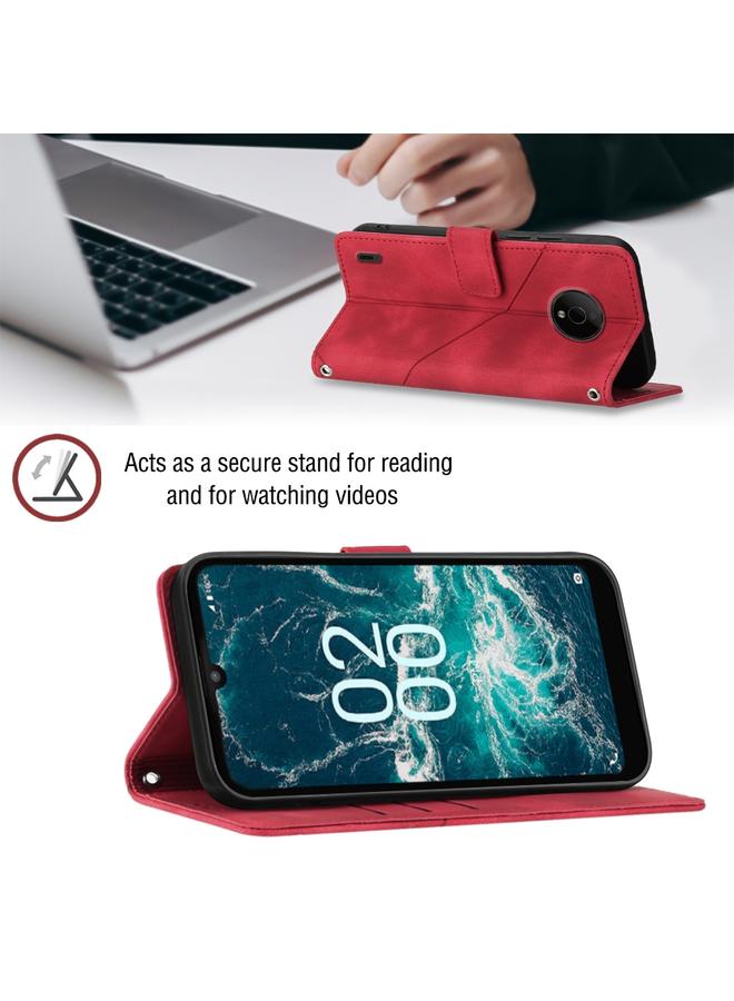 S-TOP Case For Nokia C200 Skin-feel Embossed Leather Phone Case - Image 5