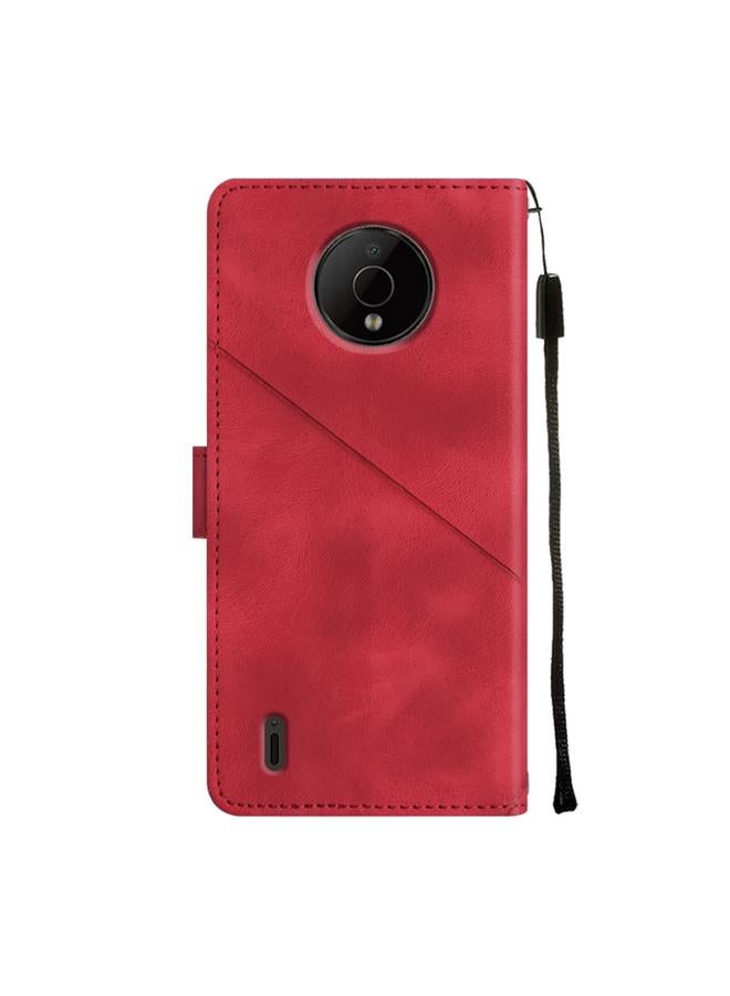 S-TOP Case For Nokia C200 Skin-feel Embossed Leather Phone Case - Image 3