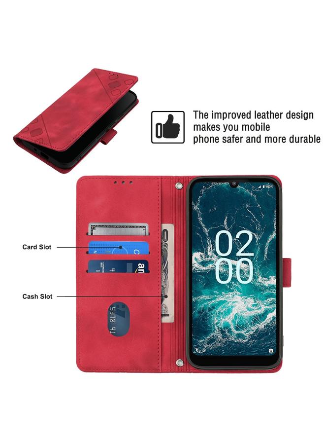 S-TOP Case For Nokia C200 Skin-feel Embossed Leather Phone Case - Image 4