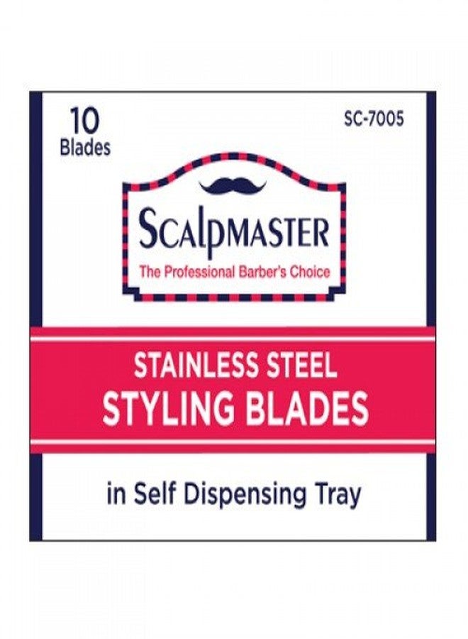 Burmax Scalpmaster Stainless Steel Styling Blades