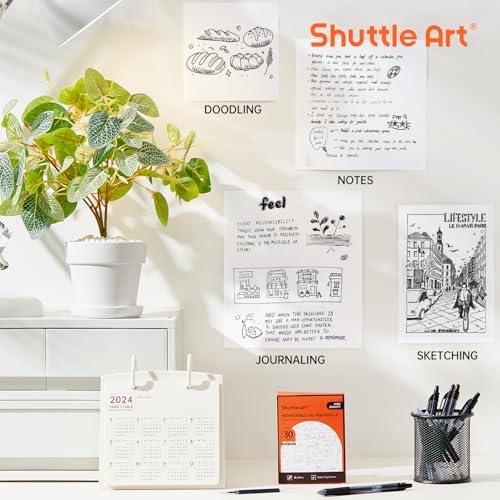 Shuttle Art Retractable Gel Pen Refills, Shuttle Art 30 Pack Black Rollerball Gel Ink Pens Refills, Bulk Set, 0.7mm Fine Point for Writing Journaling Taking Notes School Office Home - Image 5