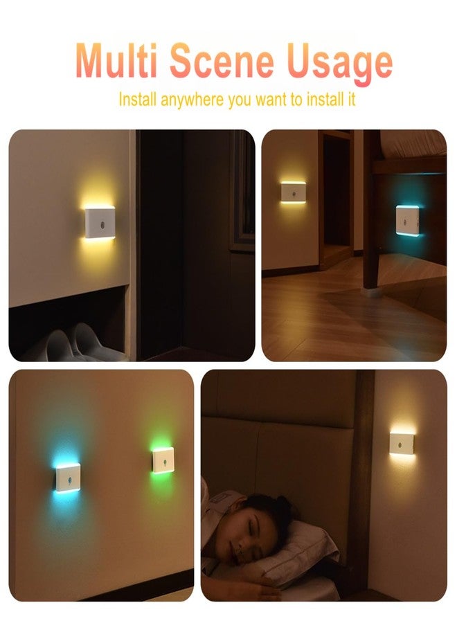 BLE Rechargeable Led Night Light,4 Pack Dimmable Color Changing Stair Lights Indoor,Motion Sensor Light Indoor,RGB Nightlights for Hallway,Bedroom, Kids Room, Kitchen, Stairway,Bathroom,Toilet - Image 4