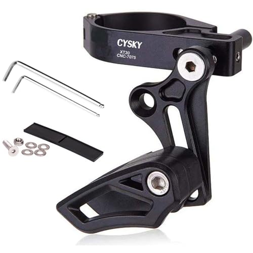 CYSKY Chain Guide Mountain Bike, CYSKY MTB Chain Guide Direct Mount Chainring Guard Perfect for Most Bicycle Road Bike Mountain Bike BMX Fixie (Alloy Aluminum, Black) - Image 1