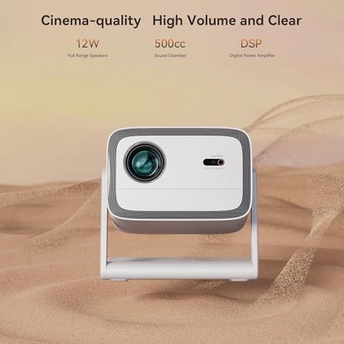 WANBO Vali 1, Native 1080P Fully Automatic, Smart Home Projector 4K Ultra HD, DRM L1, 900 ANSI | Voice Assistant | Chromecast | Android TV 11.0 | 12W Speaker | WiFi, BT | White - Image 5
