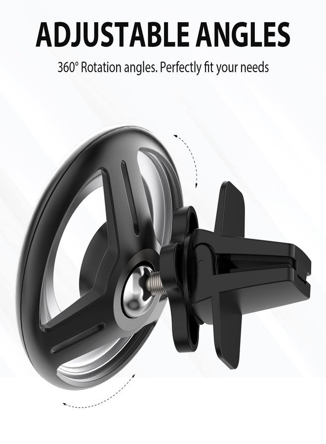 SWITCHEASY Magnetic Car Phone Holder - MagMount, Universal 360° Rotation Strong Magnet Car Phone Mount for Dashboard Compatible with Phone 15/14/13/12/11, Samsung - Bracket Type, Black - Image 3