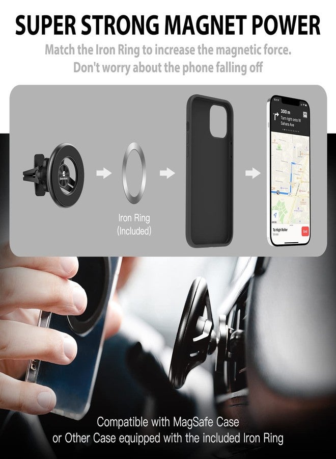 SWITCHEASY Magnetic Car Phone Holder - MagMount, Universal 360° Rotation Strong Magnet Car Phone Mount for Dashboard Compatible with Phone 15/14/13/12/11, Samsung - Bracket Type, Black - Image 5