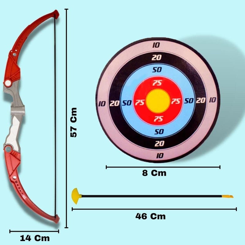 Storio Outdoor Toys Bow and Arrow Archery Set Toy Set with Target Board - Dhanush Baan for Kids Girls Boys, Multicolor - Image 4
