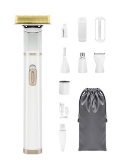 Syarme Electric Razors for Women, Rechargeable Bikini Trimmer, 5 in 1 Lady Electric Razor, Painless Women’s Hair Remover, Great for Eyebrow/Face/Nose/Underarms/Arms/Legs Etc - White  - Image 1